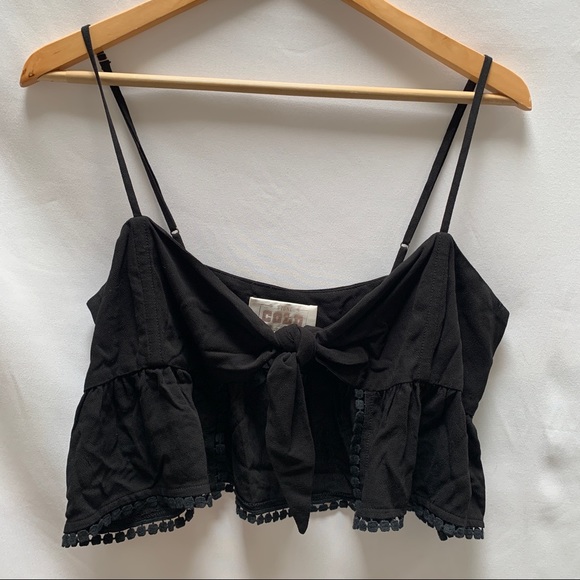 Stone Cold Fox Tops - Stone Cold Fox Womens Quixote Boho Crop Top Size 1 Black